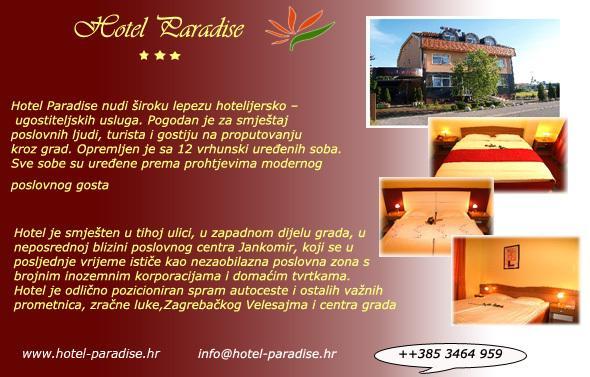 Hotel Paradise Загреб Екстер'єр фото
